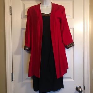 Sheri Martin 2-Piece Black and Red Midi - 10P